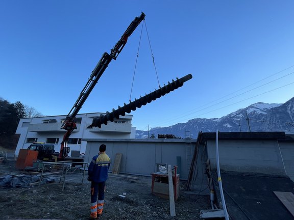 10.02.2023 Ausbau Schneckenpumpe Pumpwerk Seidenbaum