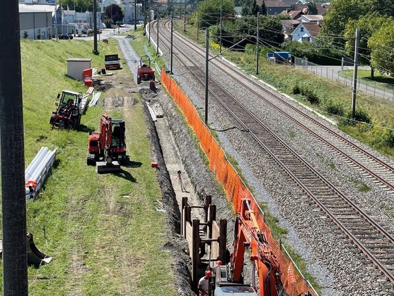 24.08.2022 Baustlele neben Bahntrassee